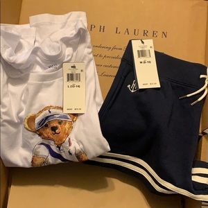 girls Ralph Lauren shirt and shorts